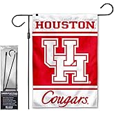 Houston Cougars Garden Banner Flag with Flag Pole Stand Set