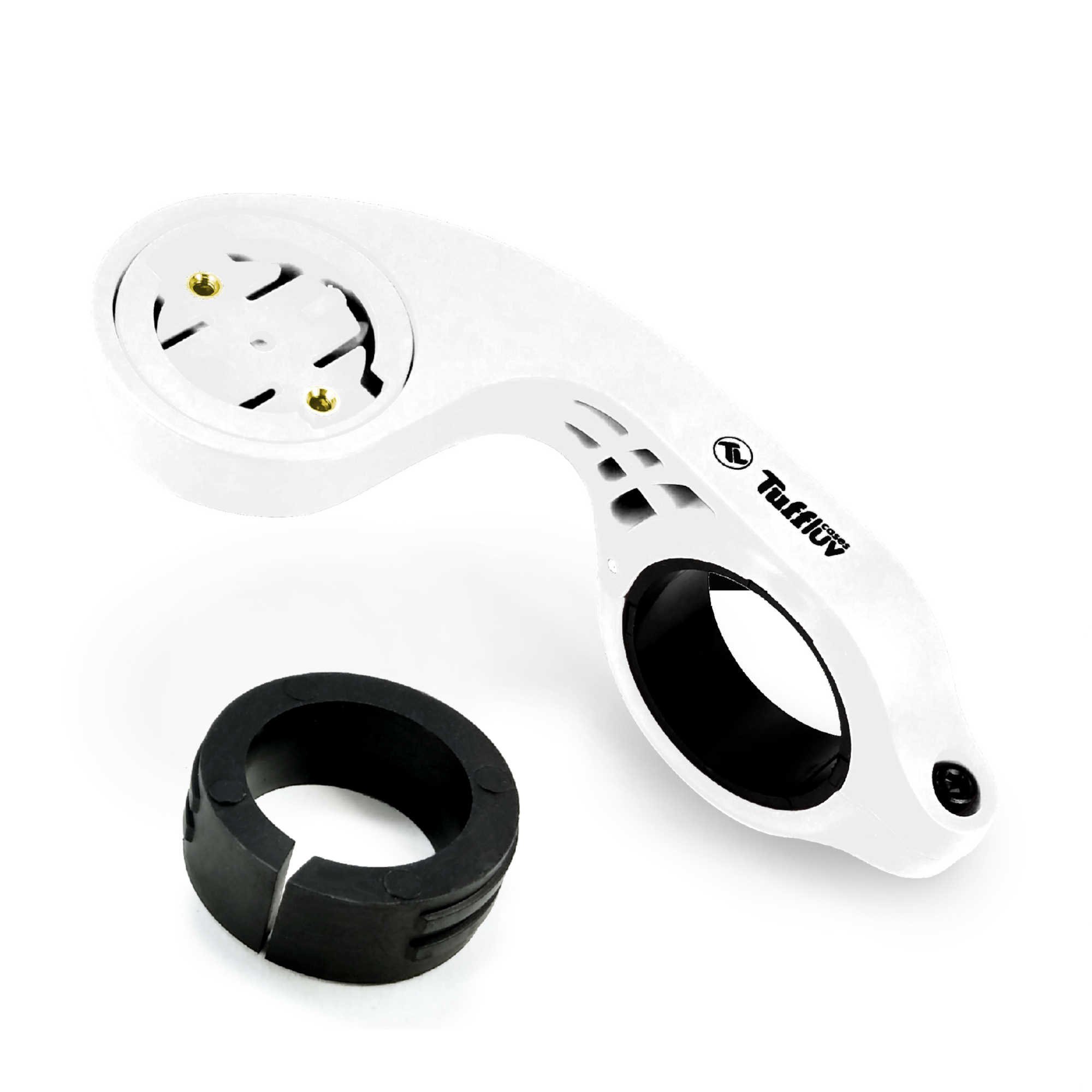TUFF LUV Enlarged Front Mount/Computer Handlebar Mount Mount for All Garmin Edge/Plus/Explore/Touring [White] — image 1