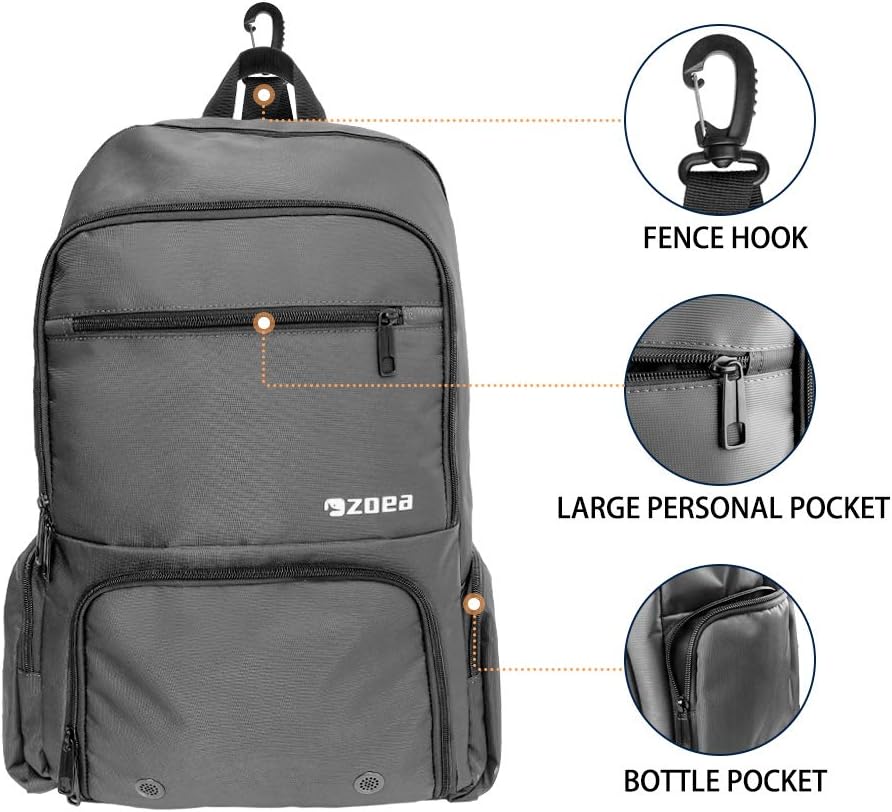 ZOEA Tennis Bag Tennis Backpack Pickleball Bag Tennis Bags for Men (Grey) : Sports & Outdoors