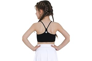 Hvididan Girls Sports Bra Spaghetti Strap Y Back Training Bras for Teens Racerback Yoga Comfort Crop Top