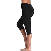 Women's Soft Capri Leggings Lightweight Cropped Leggings 3/4 Stretch Capris Yoga Pants - Rug & Plus