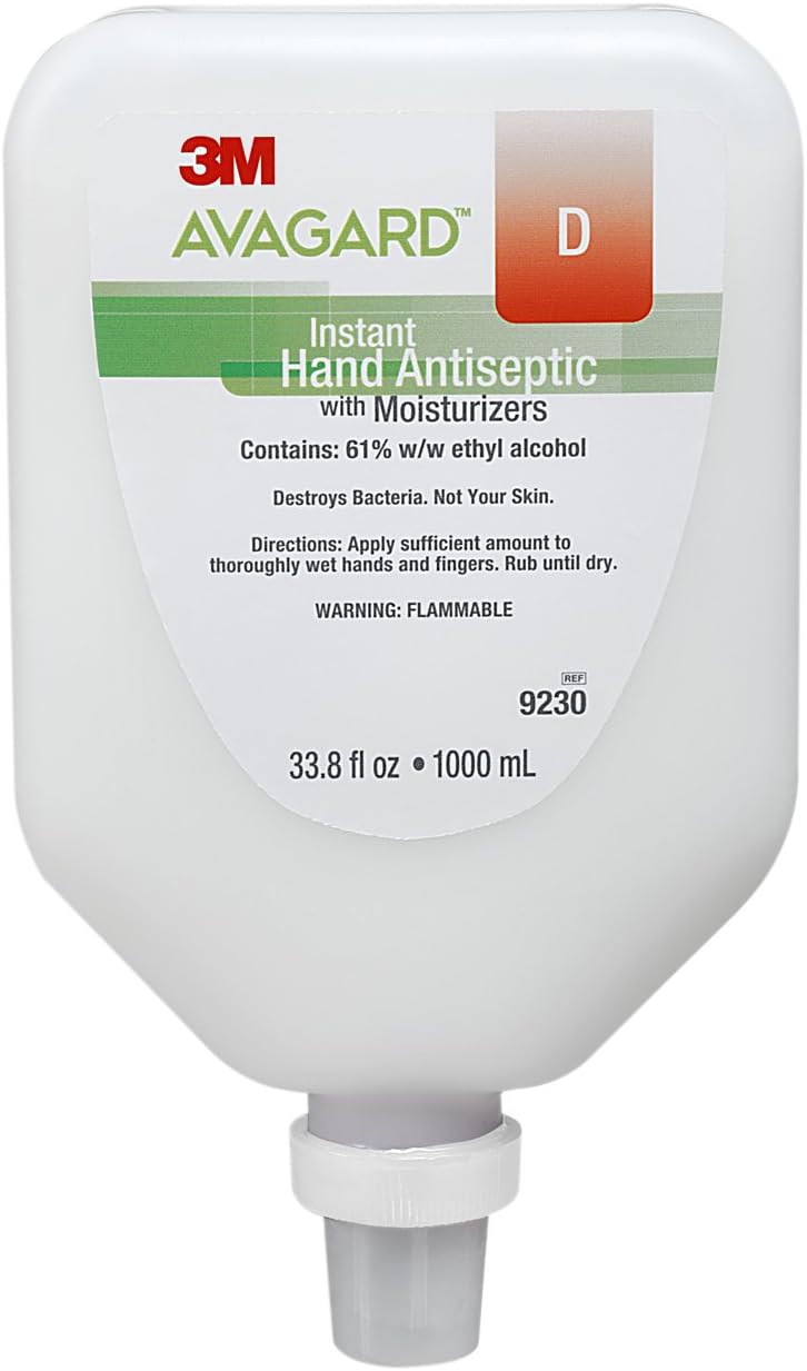 Avagard 9230 Instant Hand Antiseptic with Moisturizers, 61% Ethyl Alcohol (Pack of 5)