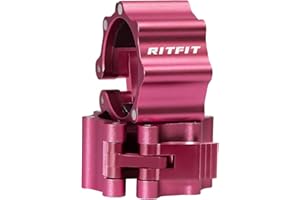 RitFit 2-Inch Magnetic Barbell Collars Locking Clamps - Heavy Duty Aluminum Alloy, Quick Release with Non-Slip TPR Pads for Olympic Weightlifting Powerlifting Training (Pair)