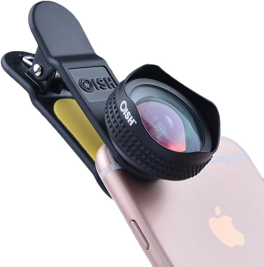 OISH 18mm Wide Angle Cellphone Camera Lens for iPhone and Samsung Android Phones