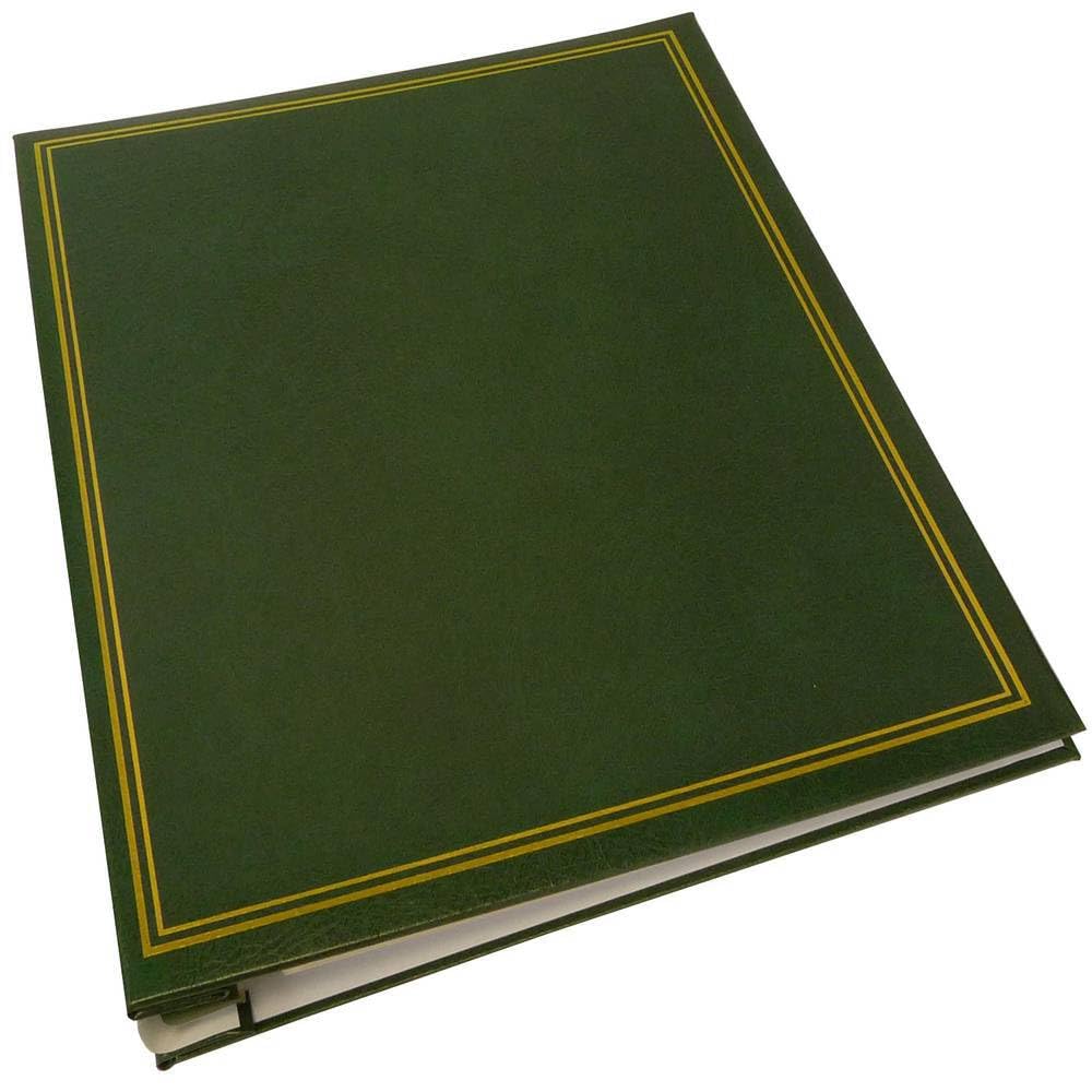 Dorr Classic Self Adhesive Refillable Photo Album, Vinyl, Green, 13.25 x 10.5-Inch
