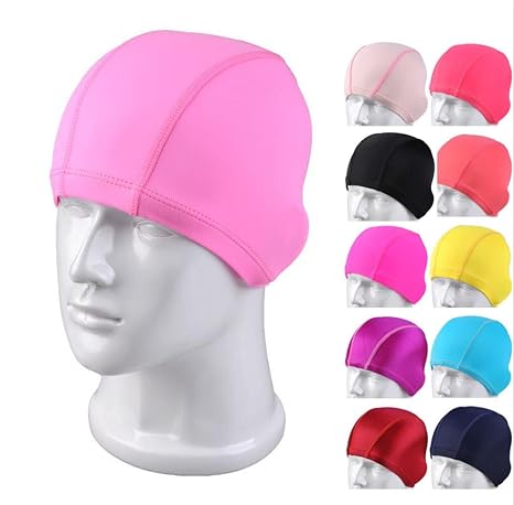 Buy 5pcs New Women Men Adult Swimming Cap Surf Hat Protect Ears