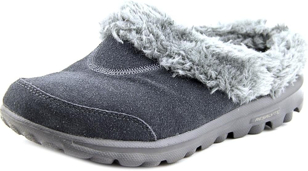 Amazon.com: Skechers Go Walk Cozy Round Toe Suede Slipper: Shoes