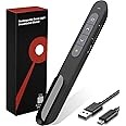 Rechargeable Presentation Clicker Wireless Presenter Remote, Hyperlink Volume Control PowerPoint Clicker Presentation Remote, 2.4GHz USB Presentation Clicker for Mac Laptop Computer