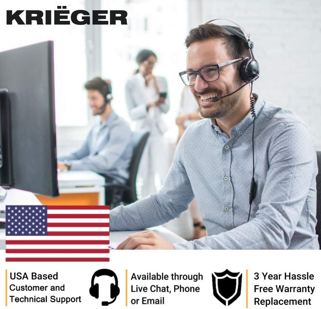 KRIËGER 1100 Watt 12V Power Inverter Dual 110V AC Outlets, Installation Kit Included, Automotive Back Up Power Supply For Blenders, Vacuums, Power Tools MET Approved According to UL and CSA.