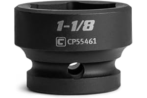 Capri Tools 1-1/8 in. Stubby Impact Socket, 1/2 in. Drive, 6-Point, SAE