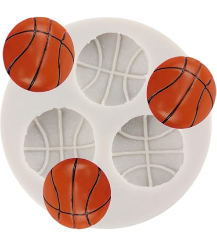 Set 5 Moldes Silicona Deportes - Fútbol, Baloncesto, Béisbol, Rugby, Tenis - Para Decorar Tartas Y Cupcakes