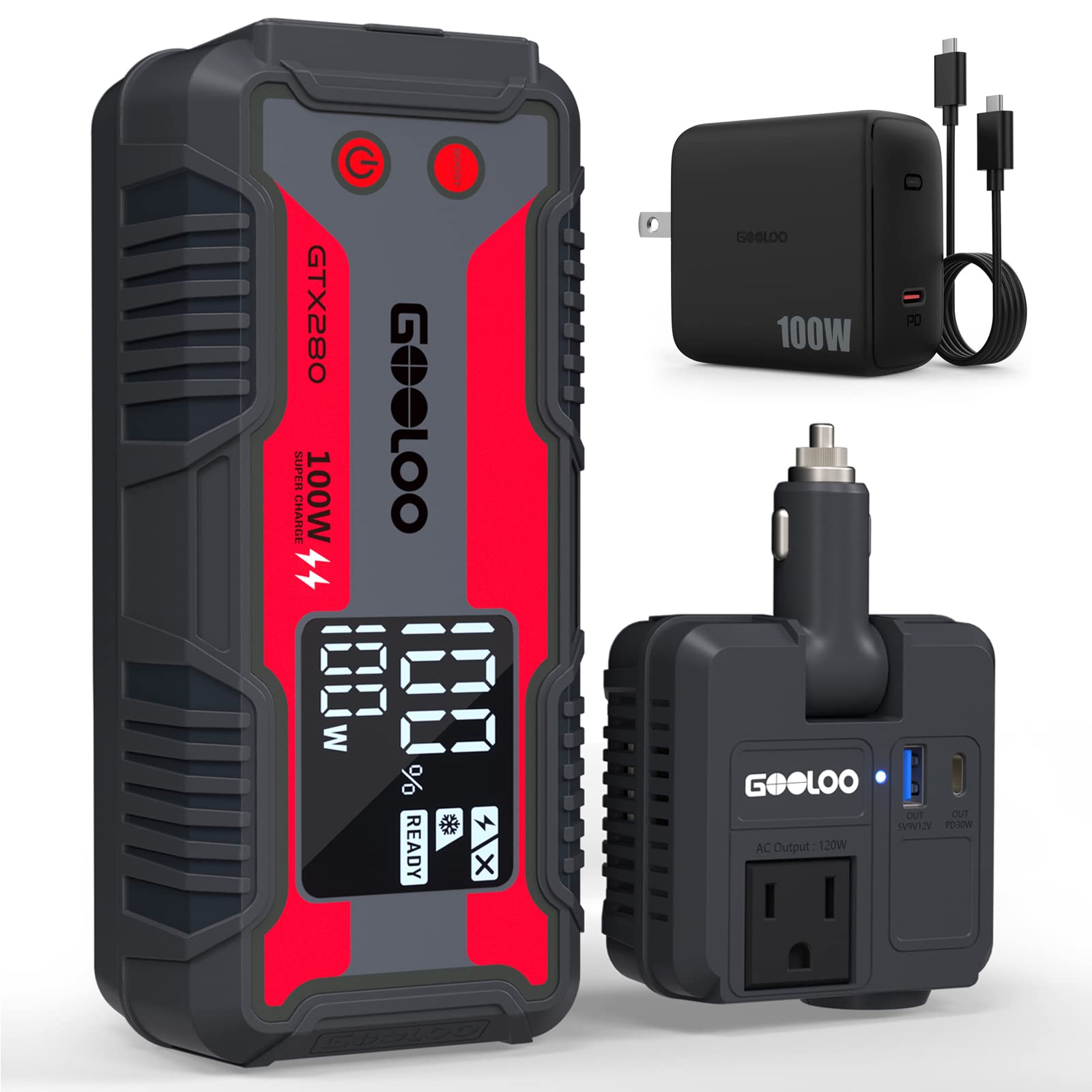 gooloo pd100w usb c wall charger