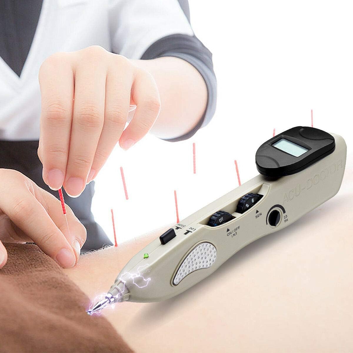 Cephal, Acupuncture Pen, Advanced Electronic Meridian 508 Model with digital screen, Electric Acupuncture, Rechargeable, Cordless, Pain relief, Energy Massage, Pulsating therapeutic pen, FDA approved