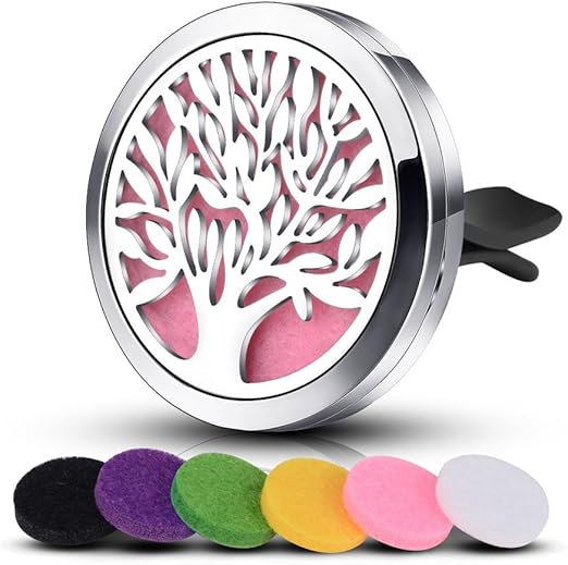 INFUSEU Car Diffuser Essential Oils Vent Clip Tree of Life