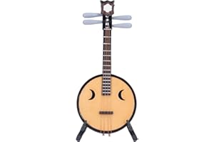 Chinese Lute Model 1:4 Ratio Design 14cm/5.5in Zhongruan Handmade Miniature Model Chinese Raditional Classical Style Instrume