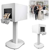 ROOMEDAL Photo Booth Printer Stand, Professional Heavy Duty Metal Printer Stand for DNP DS620A RX1HS QW410 HiTi P525L, Photobooth Printer Holder with Wheels for Wedding, Party &amp; Event Setup (White)