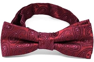 tiemart Boys' Pre-Tied Adjustable Band Collar Bow Tie For 0 to 10 Years Old