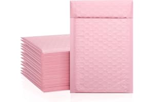 Metronic Bubble Mailers 6x10 Inch 25 Pack Usable Size 6x9" Waterproof Light Pink Bubble Mailers Cushioning Padded Envelopes f