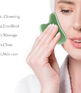 DEEINN Gua Sha Stone Massage Tool Jade Slimming Massager Green Heart Shape view 2