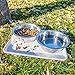 Easyology Premium Pet Food Tray - Dog Food Mat and Cat Food Mat with Non Skid Design - Best Pet Bowl Mat for Containing Spills, 17.5'' x 14’'