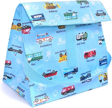 Amazon Co Jp ランチバッグ スタンダード 保冷剤 収納ネット付き アクセル全開はたらく車 スケアー地 ライトブルー N ホビー