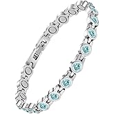 JEROOT Ultra Strength Magnetic Bracelets, Bracelet for Women and men, 3500-6000 Gauss Neodymium Magnets, Magnetic Field Therapy Jewelry Gift Comes With Adjustable Tools