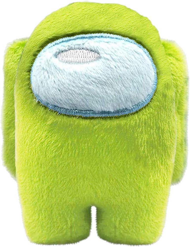 Fangteke Among Us Plush Toy, Animal Plushies Stuff Among Us Plushie Doll Car Decoration Gifts for Game Fans 10cm Green