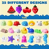 JOYIN Mochi Toys 25 Pack Mini Squishy Fidget Kawaii for Kids Party Favors view 3