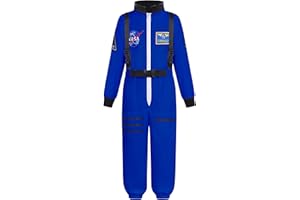 Aoiviss Astronaut Costume for Kids, Space Costume Space Suit for Boys Girls NASA Astronaut Cosplay Role Play Dress Up