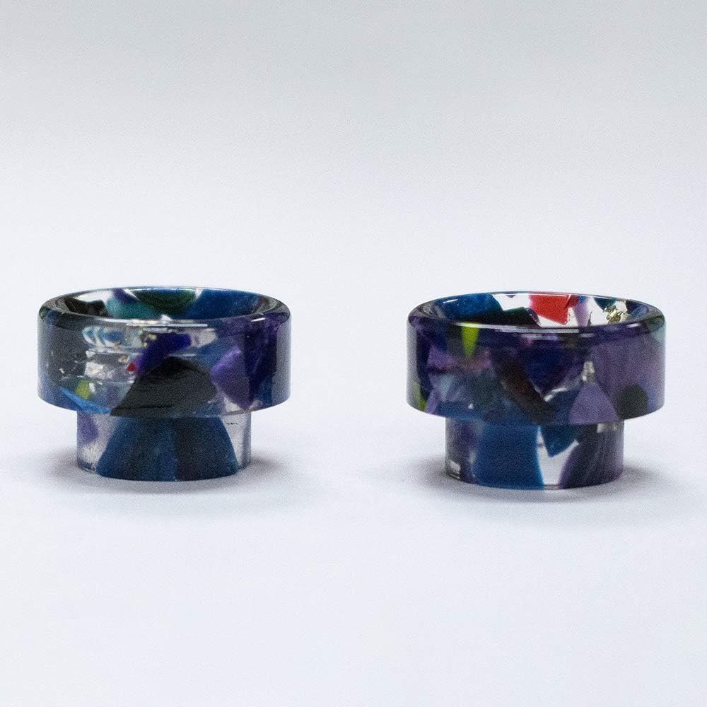 Goon Wide Bore Resin Drip Tip Mouthpiece Purple/Gold Flake - Pack of 2