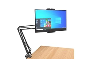 LenTok Desk Tablet Arm Mount for iPad Portable Monitor 4.7-15.6'', Heavy Duty Gooseneck Tablet Holder, Flexible Tablet Tripod Clamp Stand Compatible with Surface Pro Series, All iPad Pro 12.9