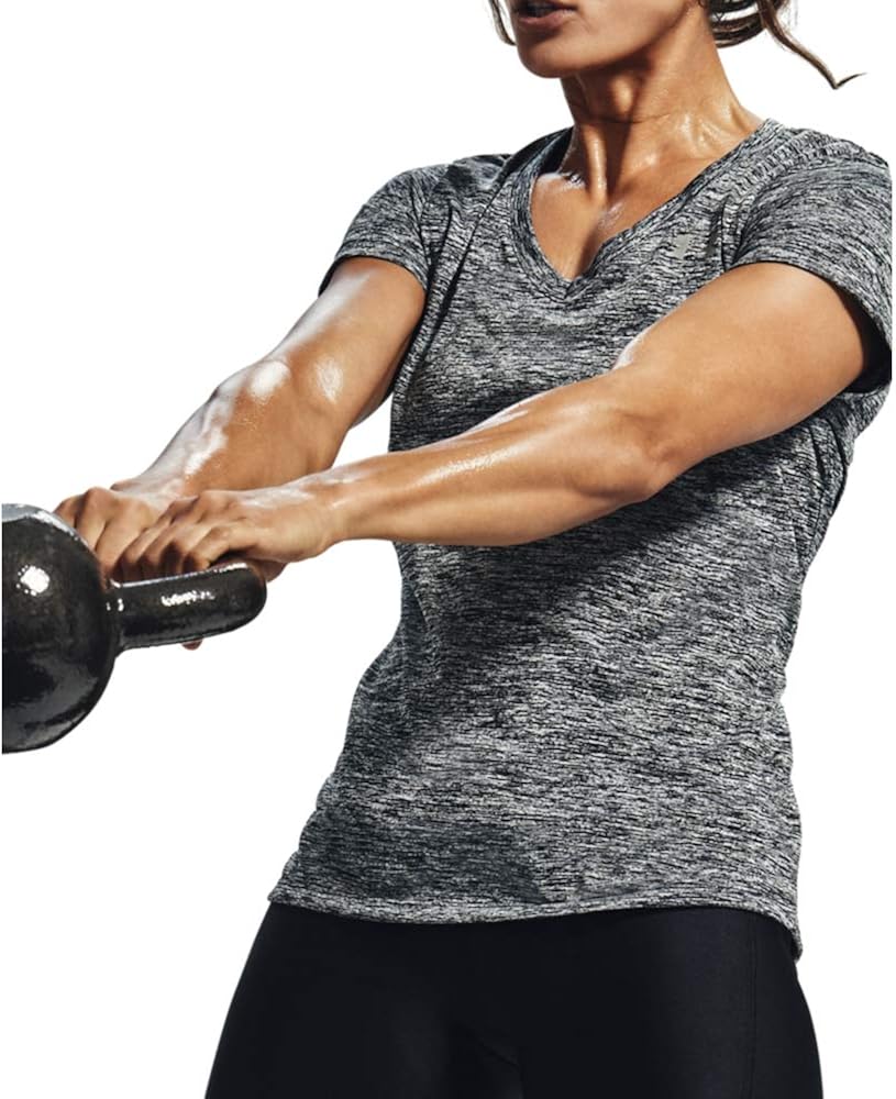 Under Armour Womens Tech V-Neck Twist Short-Sleeve T-Shirt : Clothing