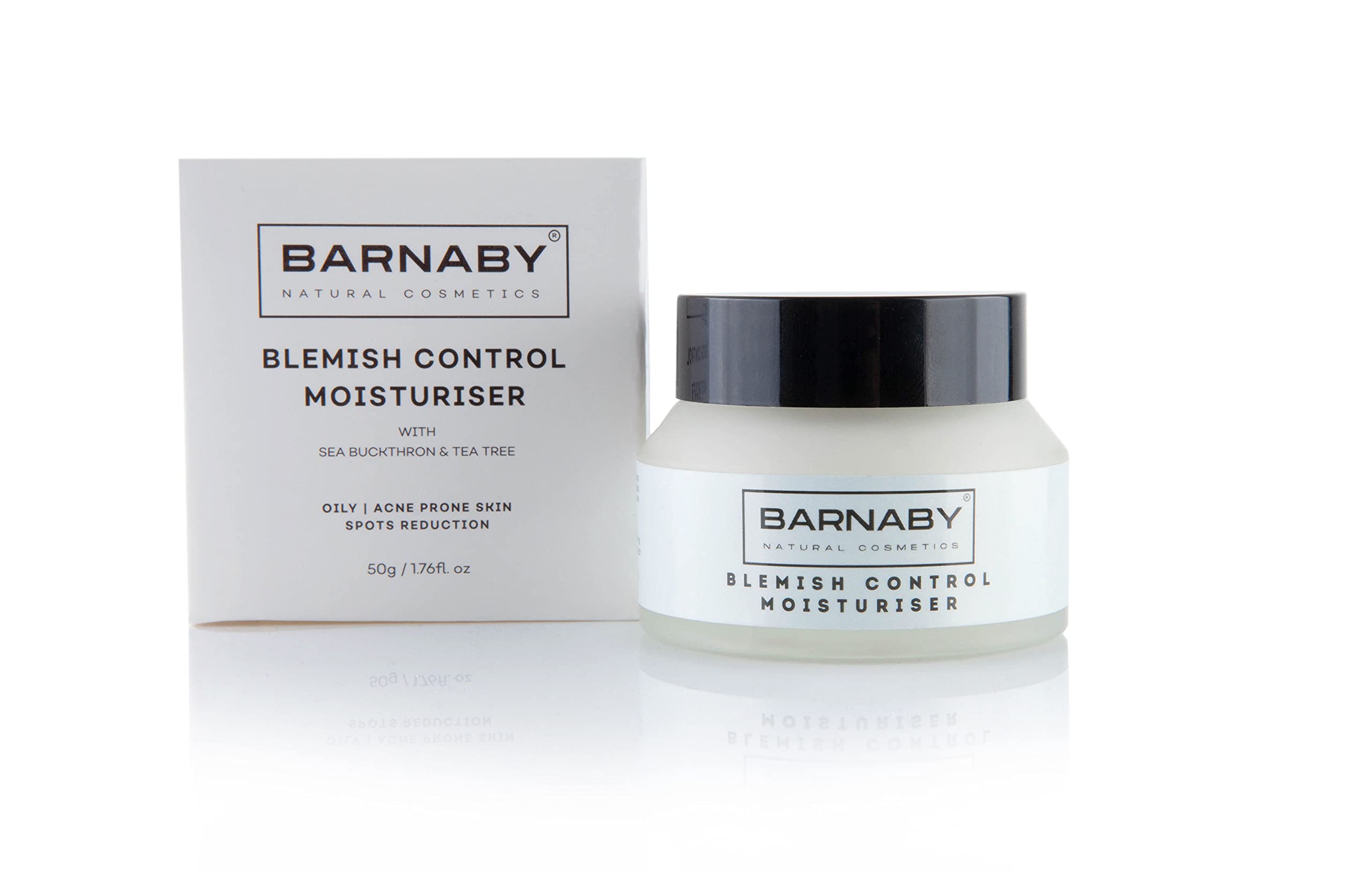 Blemish Control Moisturiser, Barnaby Skincare Reduce Acne, Spots, Imperfections, with Tea Tree for anti-bacterial, anti-inflammatory effect