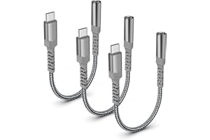DIGITCONVERT USB-C to 3.5mm Female Headphone Jack Adapter, USB Type C to AUX Audio Dongle Cable Cord Compatible with Samsung Galaxy S21 S20 Ultra S20+ Note 20 S10,iPad Pro,Pixel 4 3 2 XL and More (3 Pack)