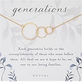 EFYTAL Mother's Day Gifts for Grandma, 3 Generations 3 Circle Necklace for Women, Mothers Day Gift Ideas for Grandmother, Grandma Birthday Gifts, Nana Necklace