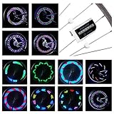 Cool Led Bike Wheel Lights - DAWAY A12 Bright Bicycle Tire Light (1 Pack), Safety Bycicle Spoke Accessories for Kids Boy Girl Adult, Burning Man, Christmas, Birthday Gift, Waterproof, 6 Month Warranty