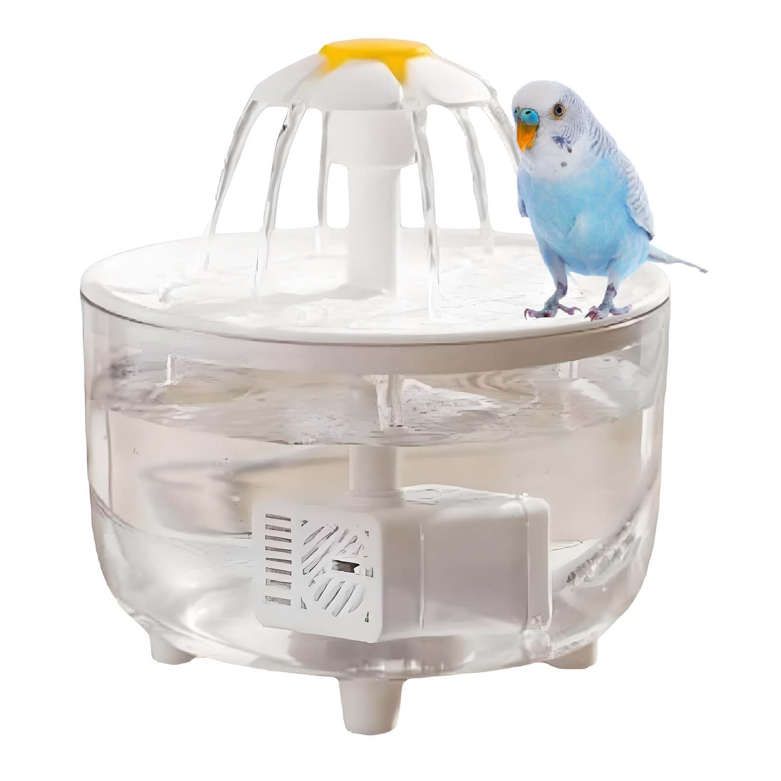 Photo 1 of Petlex Bird Bath Indoor Automatic Parrot Shower Bathtub with Pump Recirculating Filtration Safe for Birds to Bathe or Drink, Perfect for Parakeets Budgie Cockatiels Lovebirds Finches Canaries
