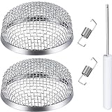 TOODOO 2 Pack Flying Insect Screen RV Furnace Vent Cover 2.8 Inch Stainless Steel Mesh with Installation Tool