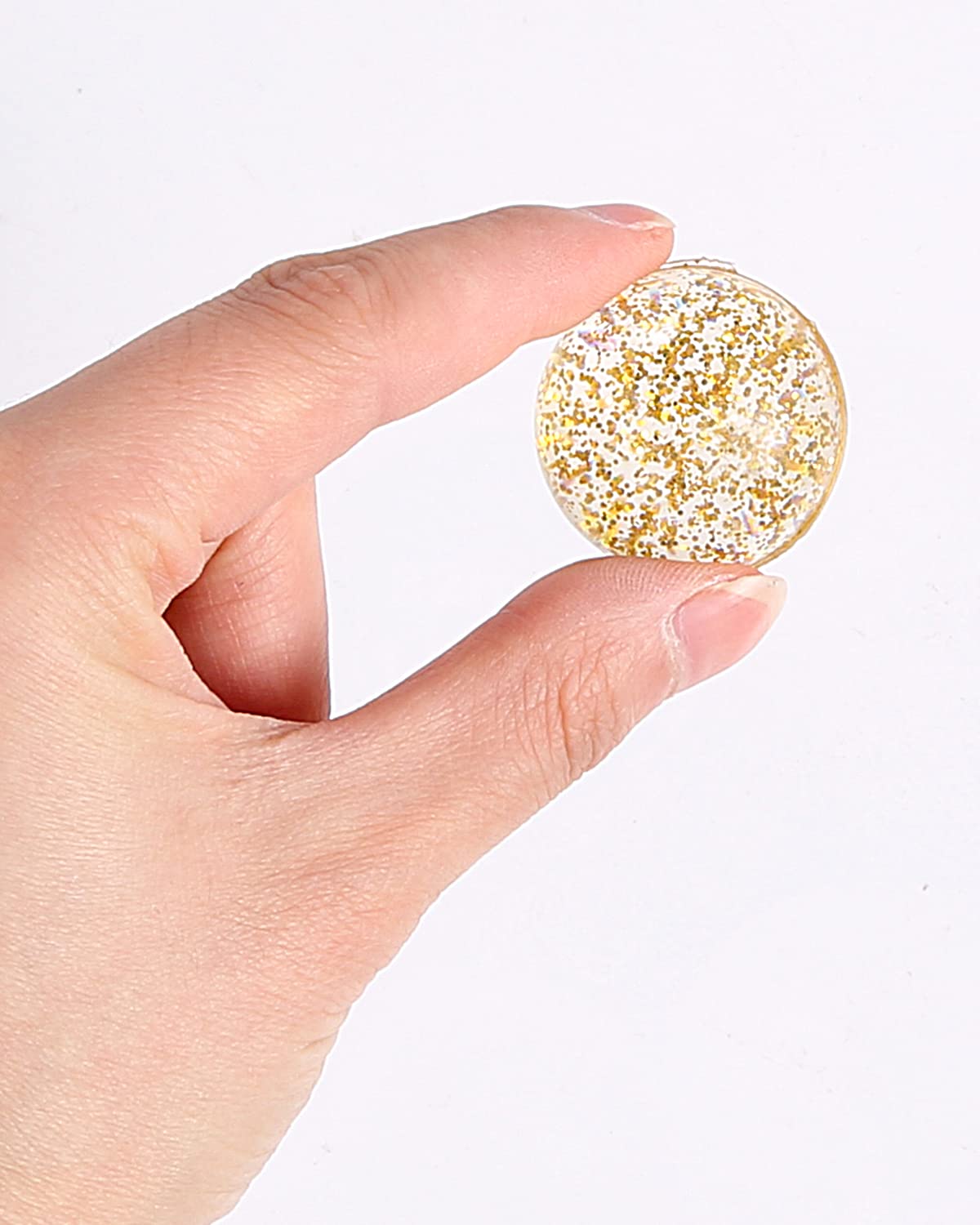 Pllieay 24pcs Bouncy Balls - Glitter Bounce Balls, 32mm 6 Colors for Kids, Party Favors and Goodie Bag Fillers, Pinata Stuffers, Classroom Prizes