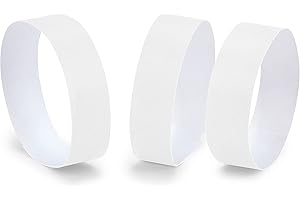 DGBDPACK 100 Pcs Wristbands, 1-100 Consecutive Numbers Waterproof Tearproof Wrist Straps Admission Bracelets Tickets (White)