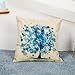 SMARTWALLSTATION 4-Pack Cotton Linen Sofa Home Decor Design Throw Pillow Case Cushion Covers Square 17.5 Inch (Set of 4 Tree Series)