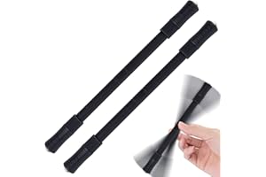 DBLOSP Spinning Pen Rolling Finger Rotating Pen Gaming Trick Pen Mod with Tutorial No Pen Refill Stress Releasing Brain Training Toys for Kids Adults Student Office Supplies (2 Pack Black)