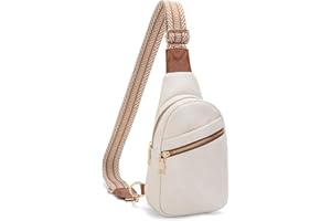 Viverte Small Sling Bag for Women Vegan Leather Crossbody Bag Purse Womens Fanny Pack Chest Bag for Women