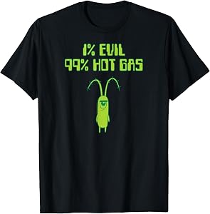 Spongebob Squarepants - Plankton 1% Evil 99% Hot Gas T-Shirt