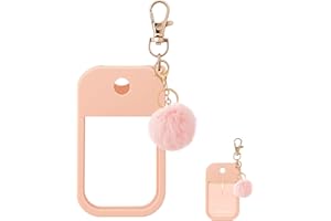 SAANG & JAT Hand Sanitizer Spray Case with Keychain, Protective Silicone Holder Compatible with Touchland Power Mist & Glow Mist 1 fl oz