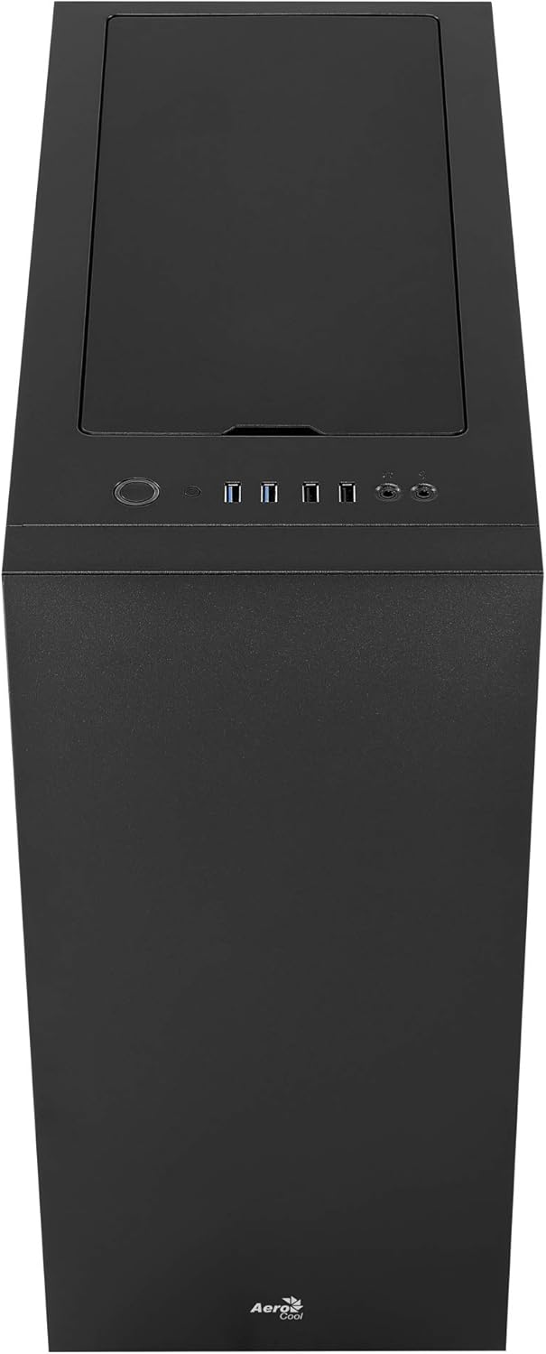 Aerocool FLOBK PC Case, 5 Fans, 12 cm, Tempered Glass, Grille, Black BigaMart