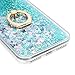 Badalink Phone Case for iPhone 7/8 / SE 2020 / SE 2022 (4.7inch) Cover, Flowing Liquid Floating Bling Glitter Kickstand Cover Shell PC Back 360 Rotating Ring Holder Shockproof Protection - Green