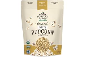 Organic White Popcorn Kernels Unpopped 3 lb - Healthy, Non-GMO, Gluten-Free, Pesticide-Free, Chemical-Free, Glyphosate-Free, Grown in Regenerative Soil in Wisconsin USA by Doudlah Farms