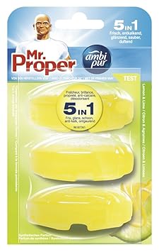 Meister Proper WC Stein Nachfüller Lemon & Lime, 2er Pack (2 x 3 x 55ml)