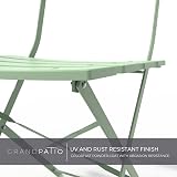 Grand Patio Folding Bistro Set 3 Pieces - Weather Resistant - Sage Green view 7